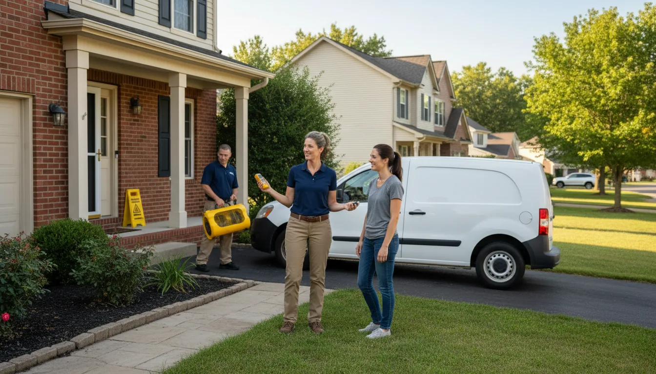 Residential water damage restoration in Colp, IL